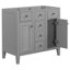 【Évier non inclus, meuble-lavabo de base seulement】 Meuble-lavabo de 36 po sans lavabo, base d'armoire seulement, deux armoires et cinq tiroirs, structure en bois massif-105501216