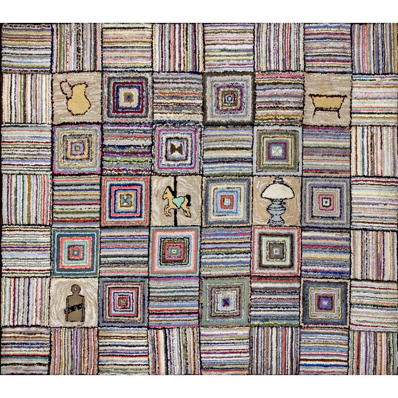 Tapis carré crocheté carré