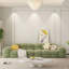 Coussin modulaire vert 100% polyester