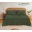 Lit double RUVANTI en flanelle 100 % coton biologique, vert à chevrons-135826539-135826528
