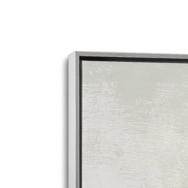 Imprimé abstrait de chant de la terre, H 48,75 po x l 32,75 po x P 1,75 po, Toile avec cadre flottant en chrome poli