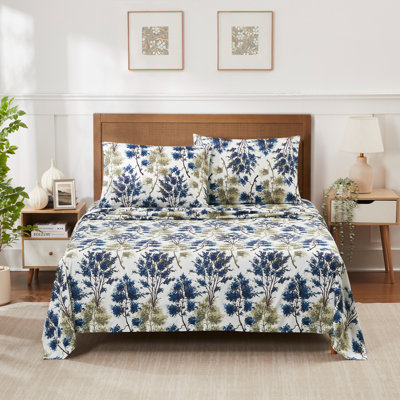 Ensemble de draps en microfibre à double imprimé