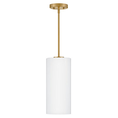 Chelles Single Light Glass Steel Pendant