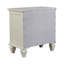 Table de chevet charmante 3 tiroirs blanc crème avec plateau coulissant - beauté de la chambre à coucher 3 tiroirs spacieux et tiroir pratique