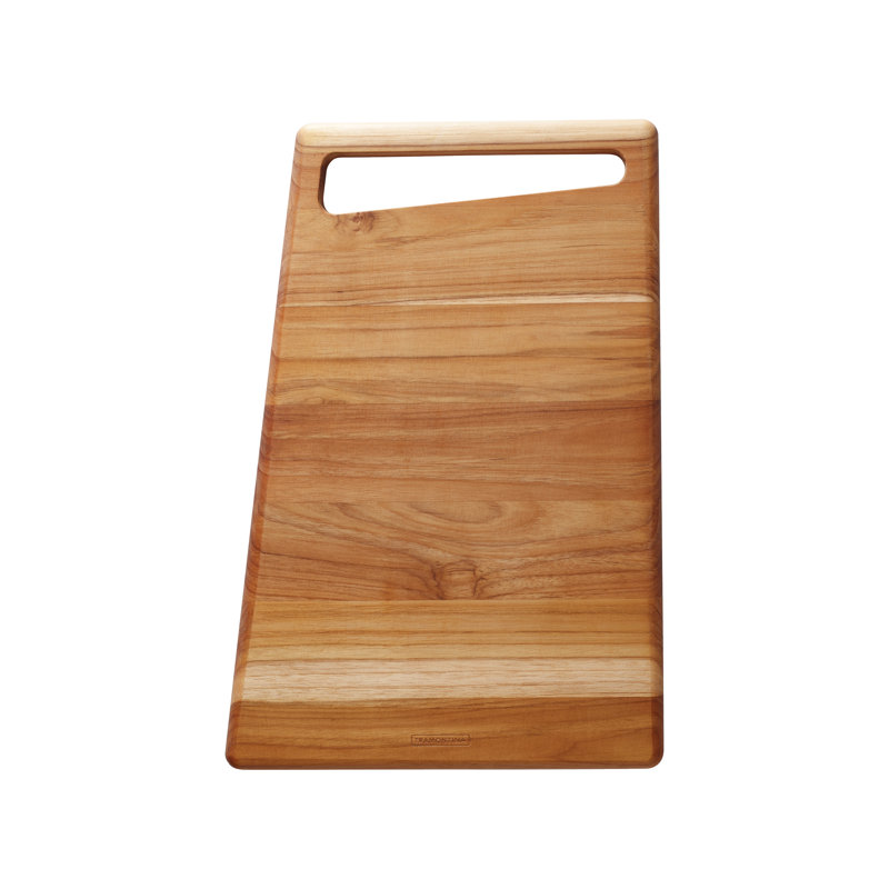 Teak Wood Rectangular Cutting Board with Groove, 15.75 x 10.63 inches