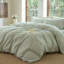 Ensemble de housse de couette rayé 100% coton délavé DONEUS-113054925-113054928