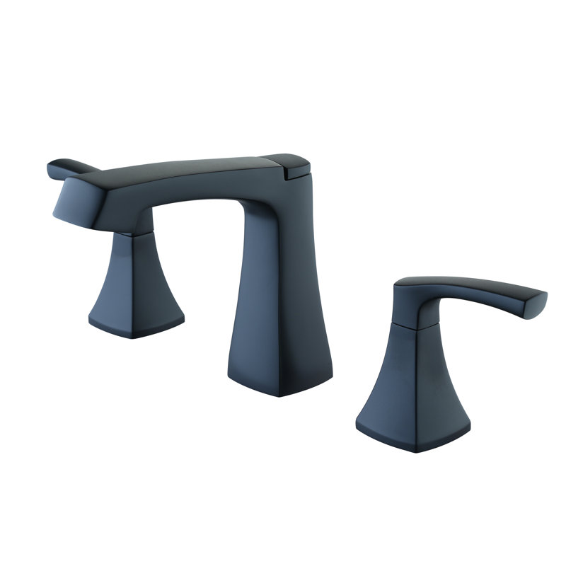 Cardania 2-handle Bathroom Faucet with Drain Assembly, Black