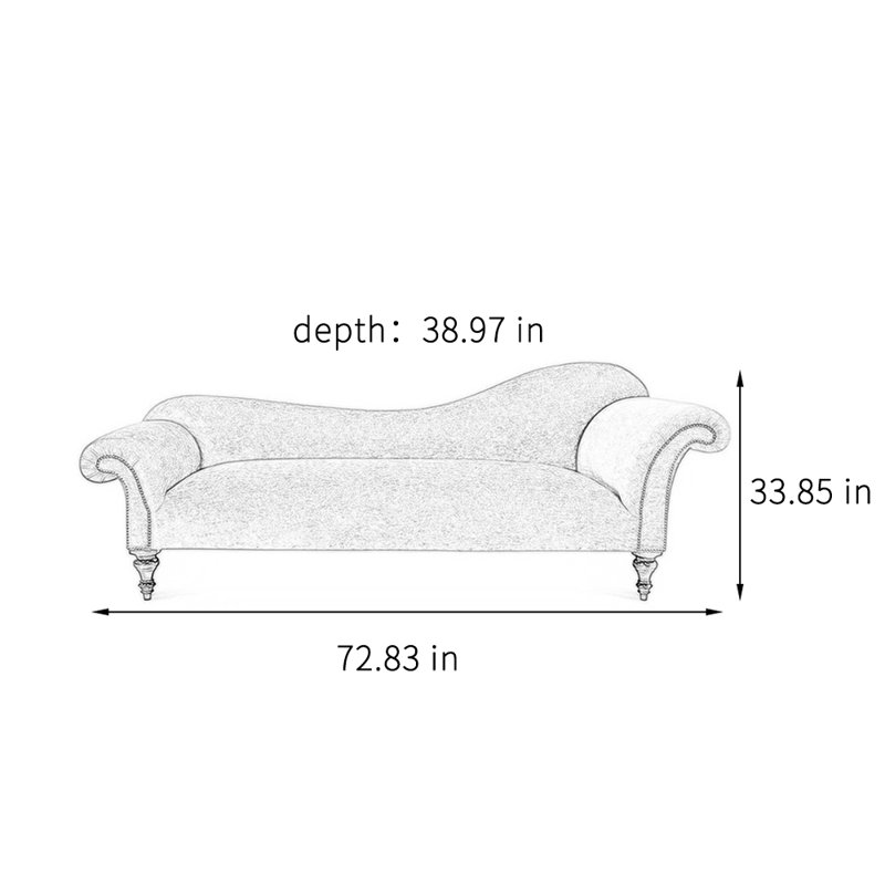 Chaise longue décontractée élégante et confortable, Jaune citron, Orienté à droite