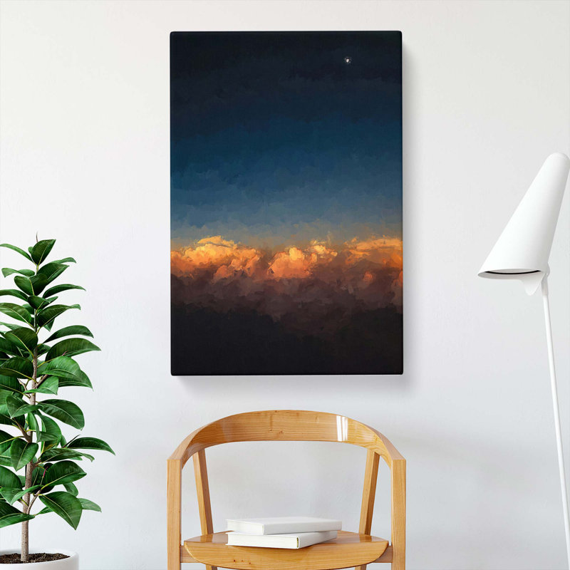 The Moon Above Nebraska in Abstract - Wrapped Canvas, 91cm H x 60cm W x 3cm D