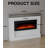 39“ Electric Fireplace with Mantel, Ultra Thin Fireplace Insert, 12 Color Changing Flame, 5 Brightness Levels, 750W/1500W Heater, Remote Control, 1-8H Timer & Overheat Protection-1670270160-1846883396