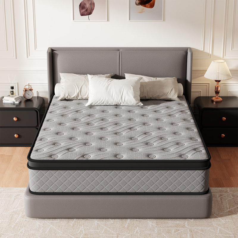 Evann  Three Sizes (10"/12"/14") Medium Firm Innerspring Mattress with Cooling Gel Foam, Anti-Static & Hypoallergenic for Healthy Sleep – Triple-Certified (CertiPUR-US, OEKO-TEX, SGS)