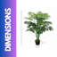 125cm Faux Palm Plant in Freestanding