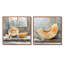 Melon dans les tons orange et gris I - Art mural Melon - Décoration murale traditionnelle 2 pièces-345243446-345243447-345243440