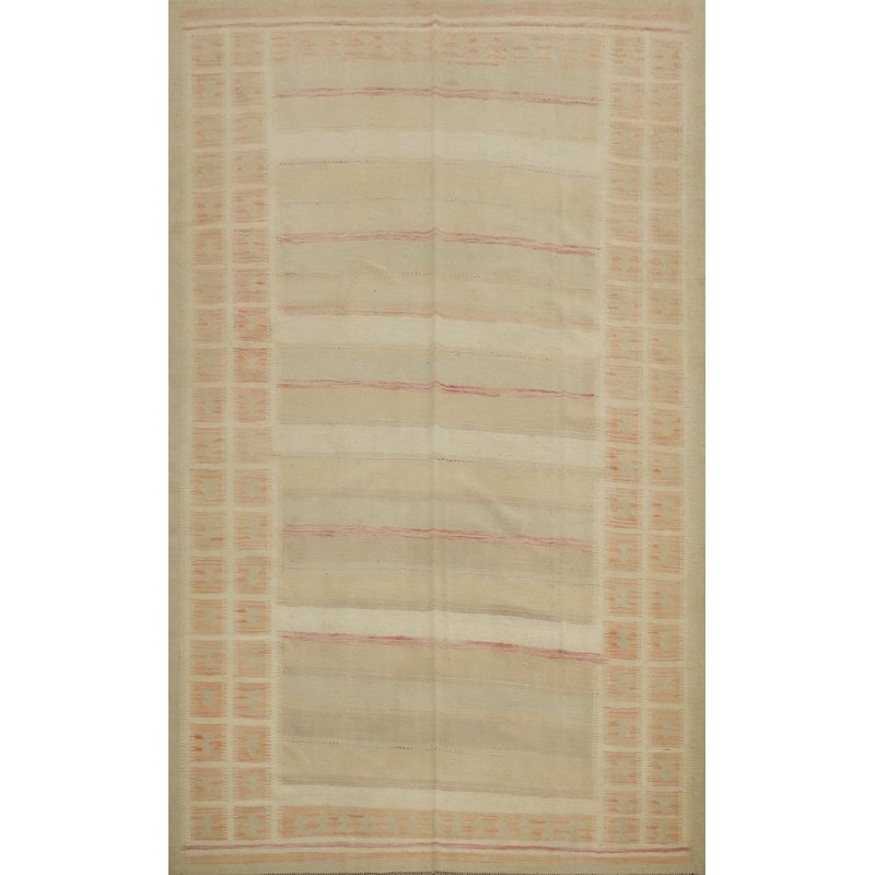 Handwoven Elegant Striped Classic Kilim Area Rug 7x10