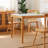 White + Burlywood Rectangular Sintered Stone + Solid Wood Dining Table-137578937