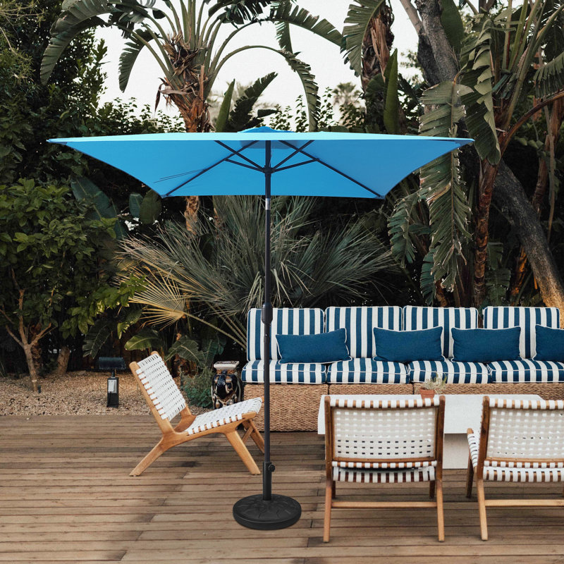 Parasol de marché carré Nikisha, Bleu ciel