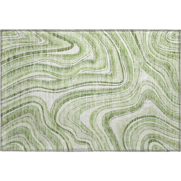 Premium Machine Washable Prisco Aloe Rug