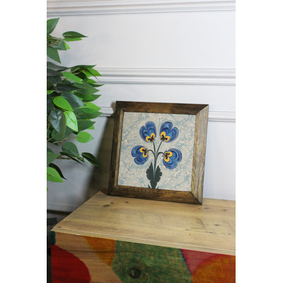 Élégante peinture encadrée décorative, art 100% pierre, 6,1 x 6,1 pouces | Cadre en bois de qualité supérieure, épaisseur: 0,8 po | Imprimé UV pour des couleurs éclatantes | Parfait pour la décoration intérieure, le salon et le bureau