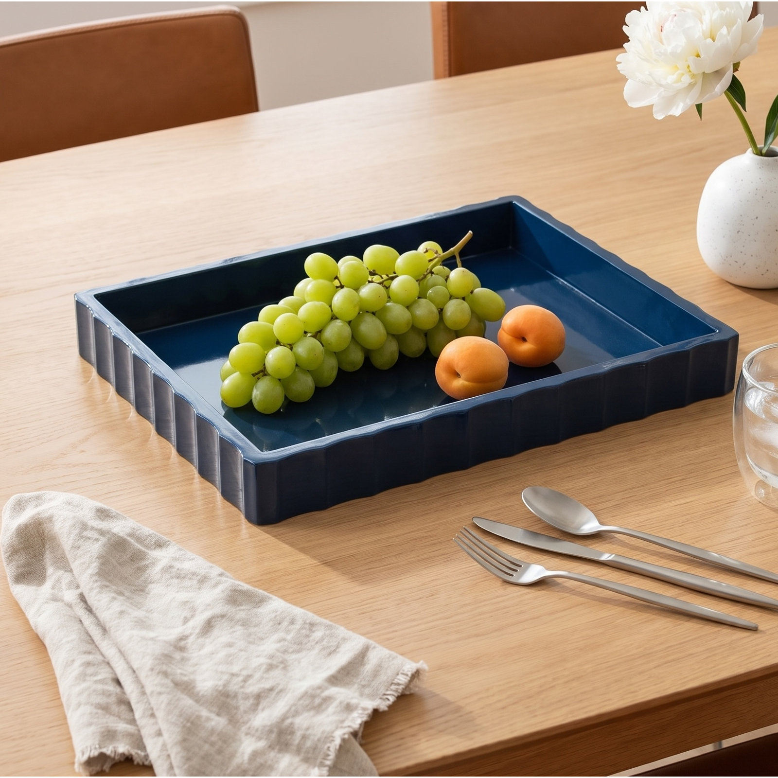Cardella Decorative Tray, Navy