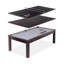 Ensemble de table de billard multi-jeux 3 en 1 avec plateau de salle à manger et tennis de table Gosports - avec accessoires, 7 pi, chêne foncé Gosports-114225485-122503499