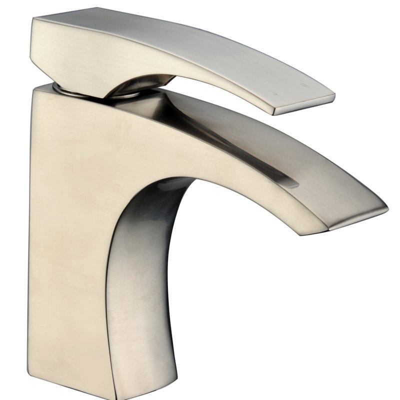 Single-handle Bathroom Faucet with Drain Assembly, Brushed Nickel