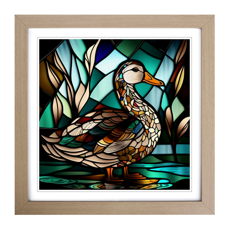 Single Picture Frame Print on Wood, Oak