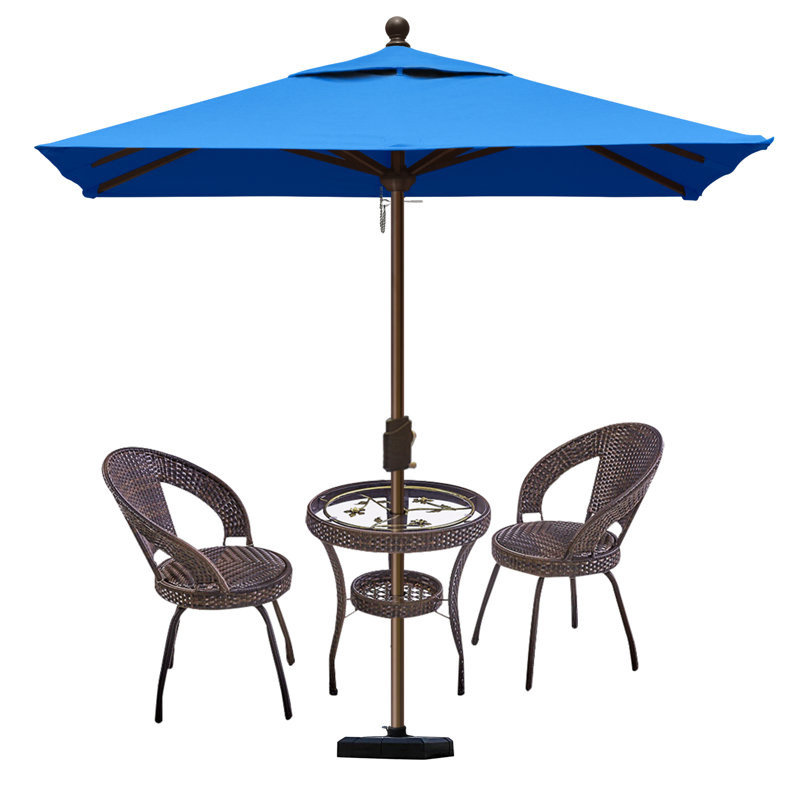 Parasol de marché carré 6 pi Nahlani, Bleu