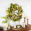 Couronne de tournesol artificielle 24 po beige