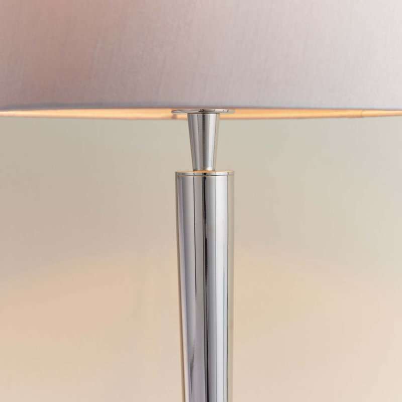 Folds 51.5Cm Silver Table Lamp Set