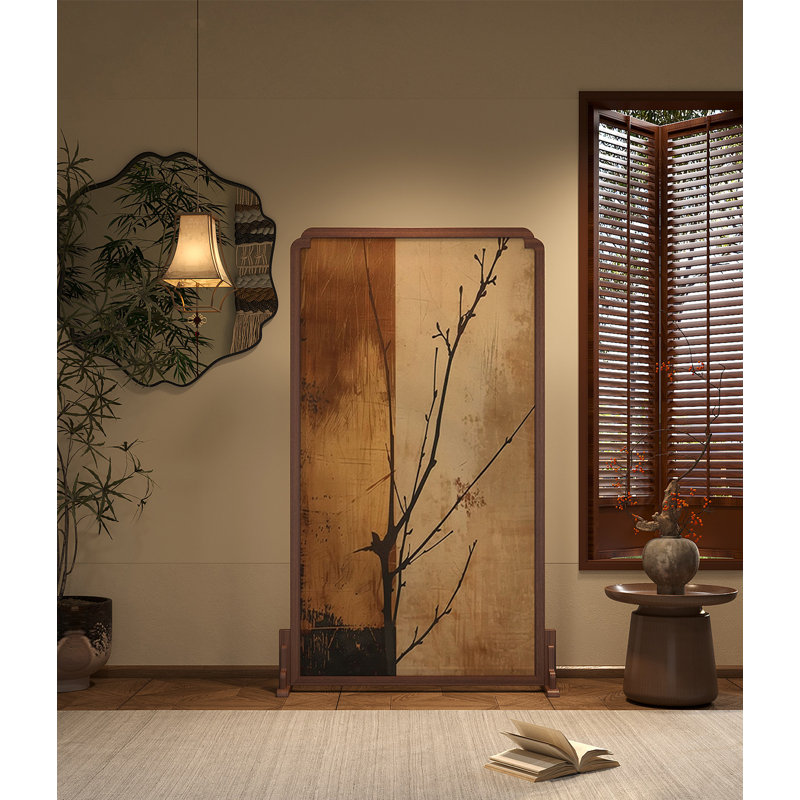 Paravent en épinette de style médiéval, H 70,87 po x l 47,24 po x P 1,97 po