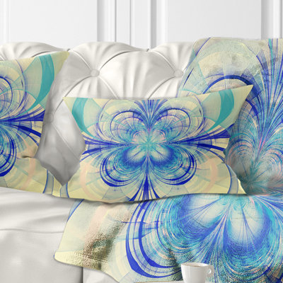 Motif floral fractal - coussin à imprimé floral