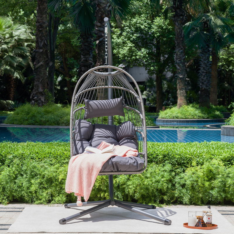 Fauteuil à œufs pour l'extérieur avec support pour patio