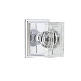 Grandeur Carré Square Rosette Double Dummy with Carré Crystal Knob