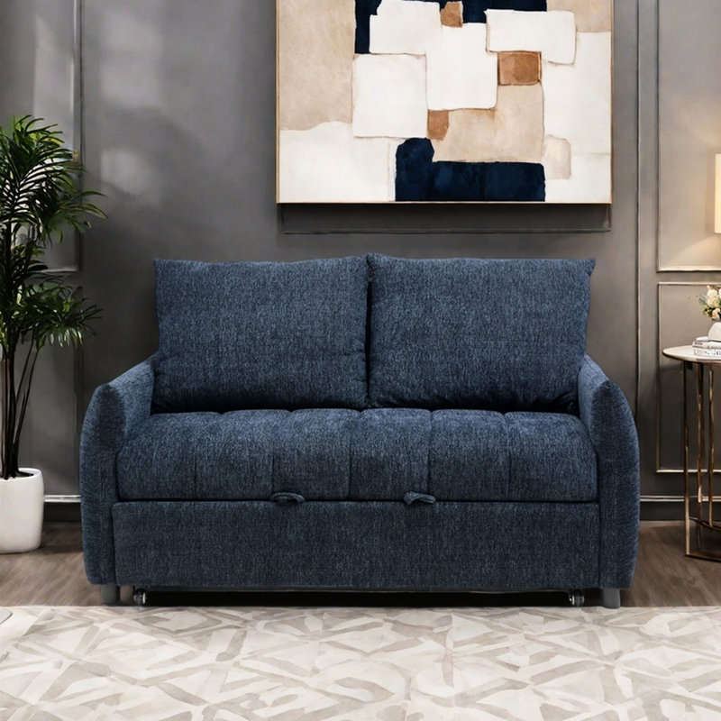 Bleu marine avec velours doux et espace de rangement supplémentaire