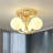 3-light Glass Flush Mount Lights-592787645