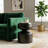 Black Metal Glam Stool - 17.75" Iron Accent Seat for Home, Office, Bedroom & Living Room
