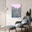 Art mural en verre épique «Pink Sky Forest» par Life BeautifuLEE, 24 po x 36 po-1661915152