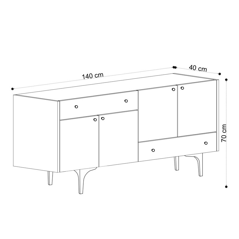 Girard 140cm Console Table