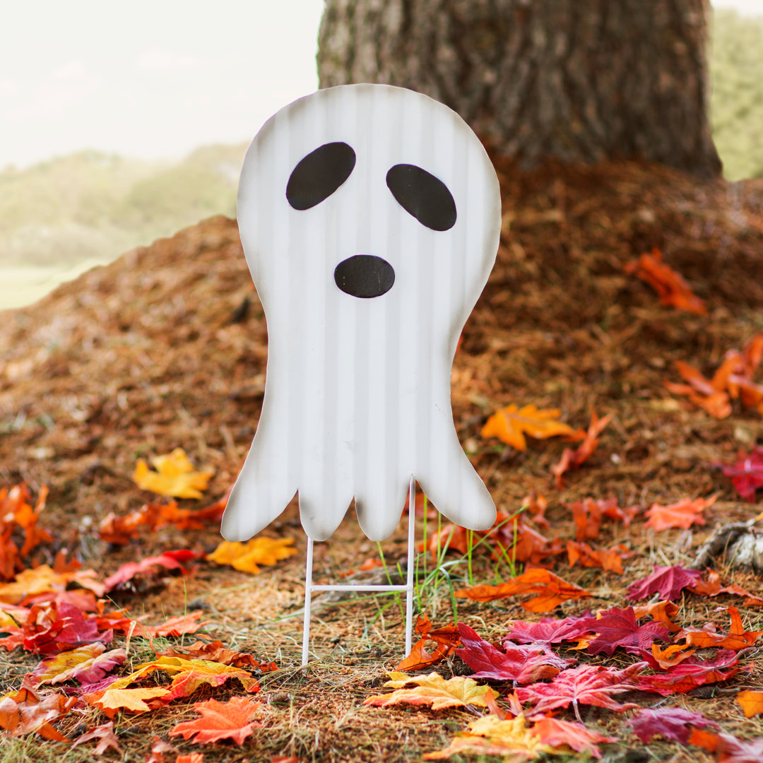23" Halloween Metal Ghost Stake The Holiday Aisle®