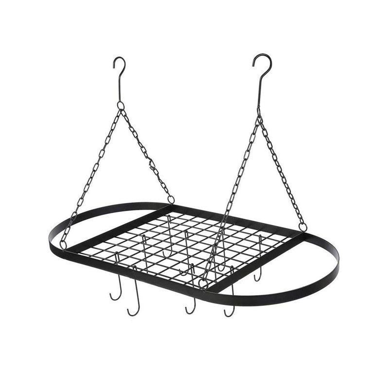Metal Oval Wall Mounted Pot Rack