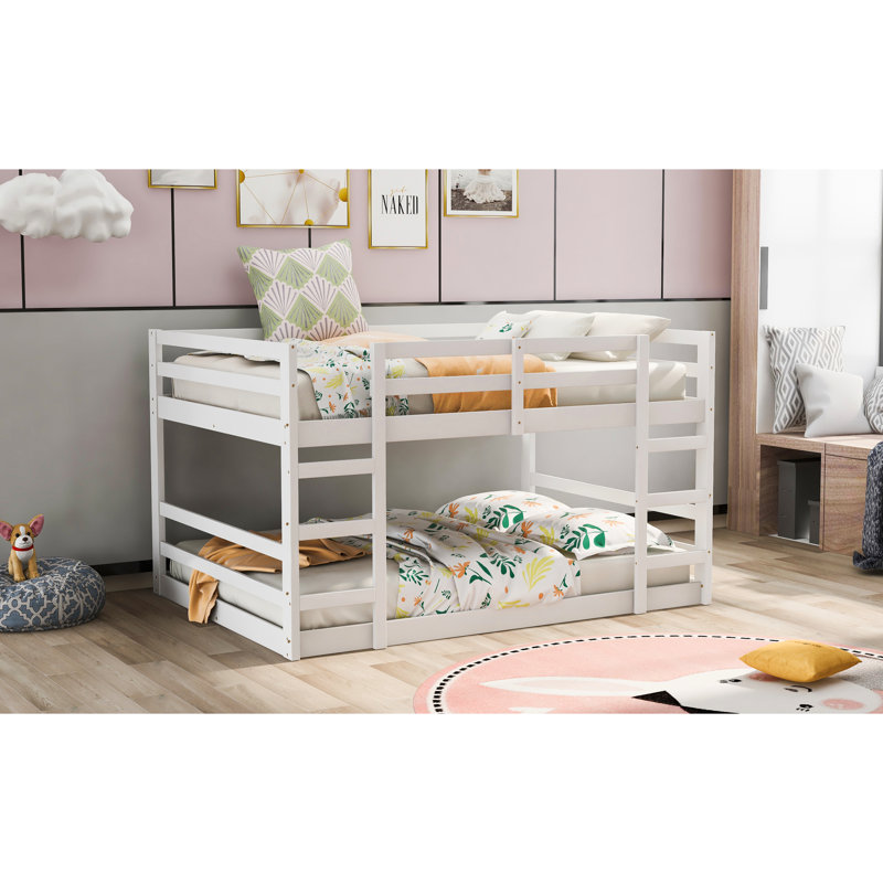 Full Size Bunk Bed With White - Built For Stability And Over Ensuring A Comfortable Safe Sleeping Arrangement