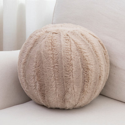 Faux Fur Reversible Throw Pillow