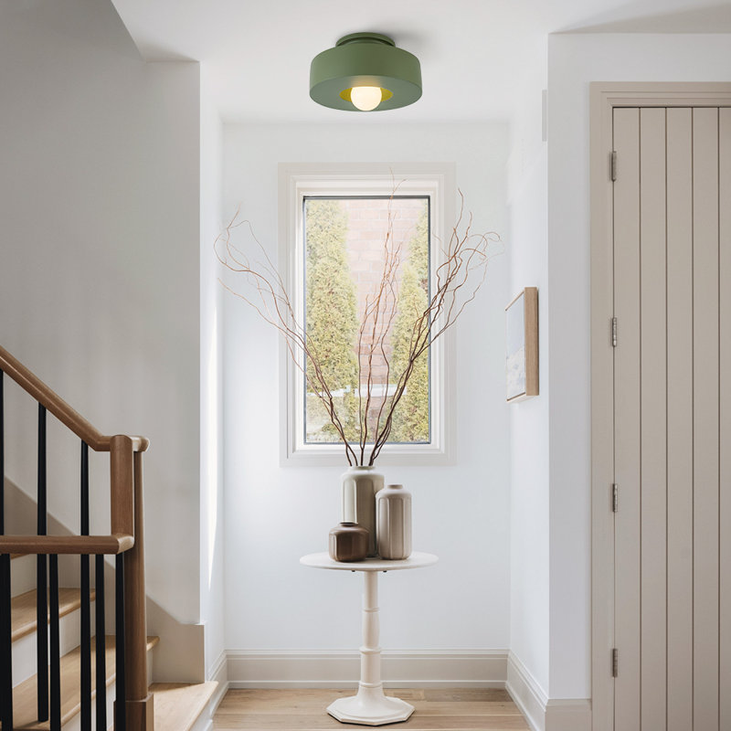 Plafonnier encastré en forme de chapeau 1 lumière Nordic, Vert