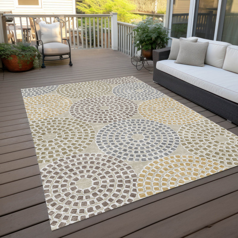 Tapis intérieur / extérieur mâle avec envers antidérapant, Rectangle 10 pi x 14 pi