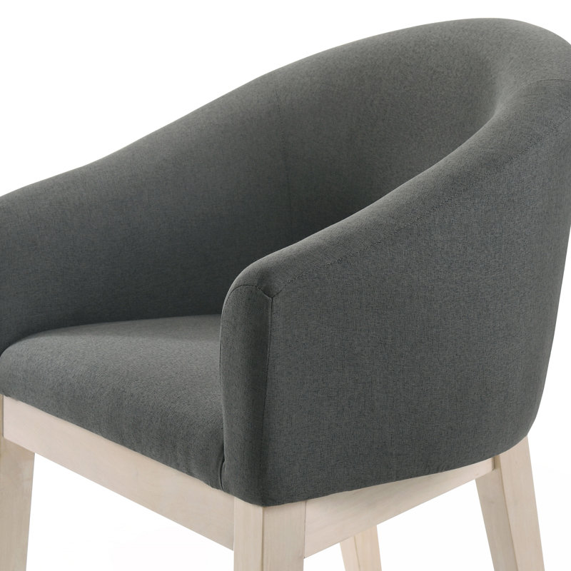 Ensemble de 2 fauteuils d'appoint en tonneau gris 23 po