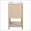 Meuble-lavabo de 20 po de style français avec lavabo en céramique, ensemble simple autoportant avec porte à fermeture douce et grand rangement