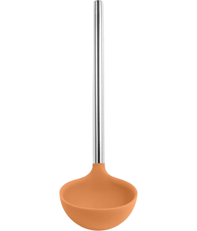 Louche en silicone avec poignée en acier inoxydable pour ragoûts et sauces Tovolo, Abricot