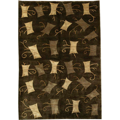 Hand-Knotted High-Quality Green Area Rug