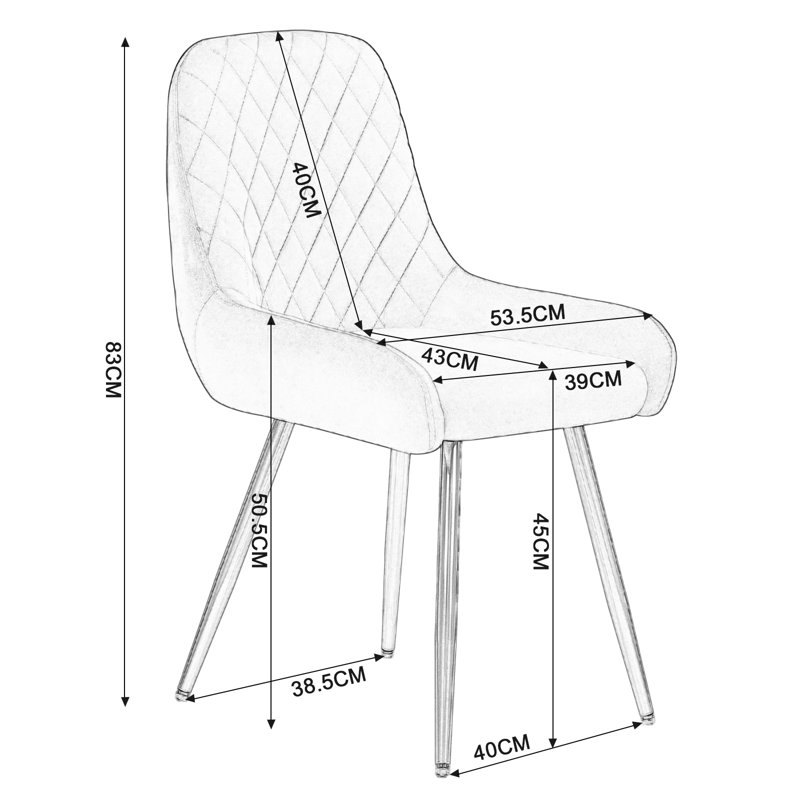 Penning Upholstered Dining Chair, Dark Gray