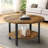 Lucylla Single Round Coffee Table with 2-Tier Storage